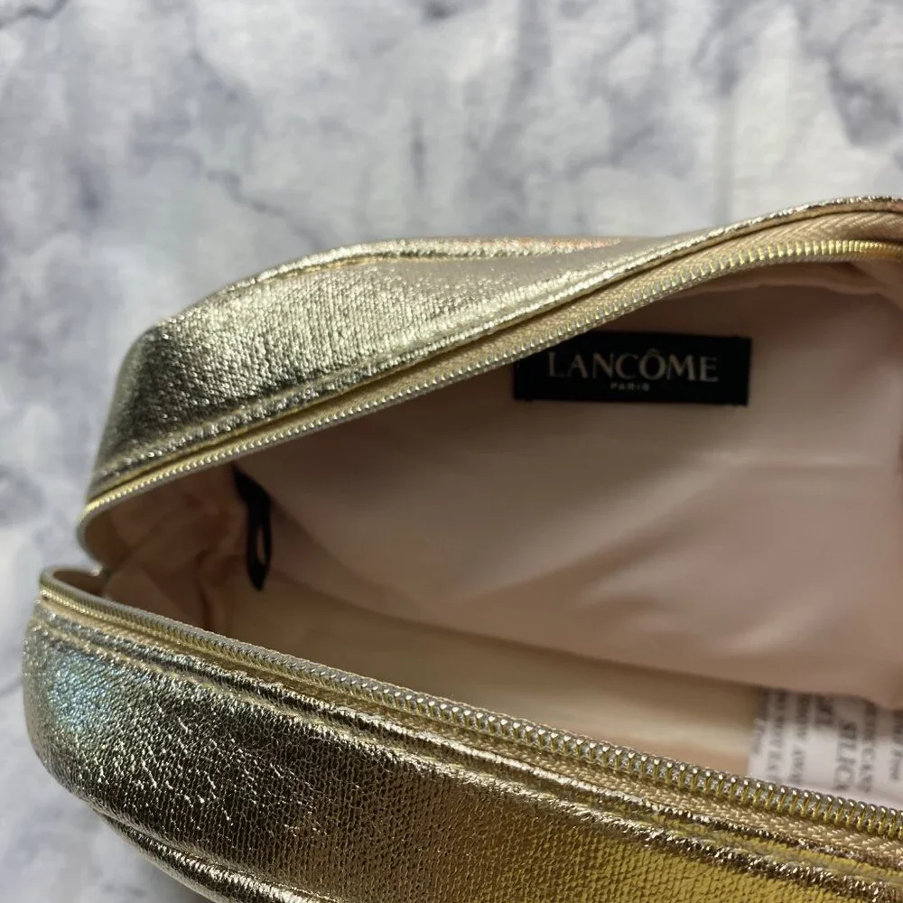 Lancome Absolue Beauty Gift Set-Gold Pouch,Eye Cream,Serum,2 Mascara,Lip-7pc-NEW